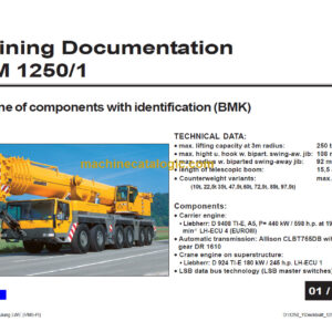 LIEBHERR LTM 1250-1 TRAINING DOCUMENTAITON