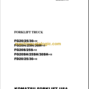 KOMATSU FG20 25 30-12 SHOP MANUAL