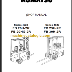 KOMATSU FB25H-2R FB30H-2R SHOP MANUAL