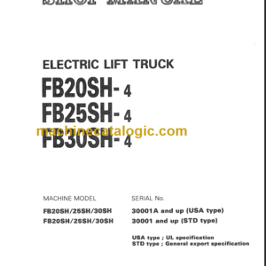 KOMATSU FB20SH-4 FB25SH-4 SHOP MANUAL