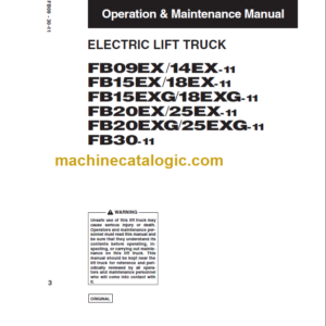 KOMATSU FB09EX 14EX 15EX 18EX-11 OPERATION MANUAL