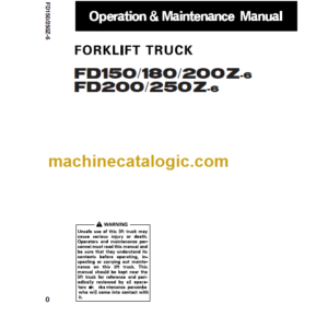 KOMATSU FD150 180 OPERATION MANUAL