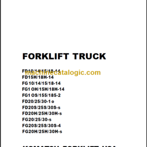 KOMATSU FD10 14 15 18 OPERATION MANUAL