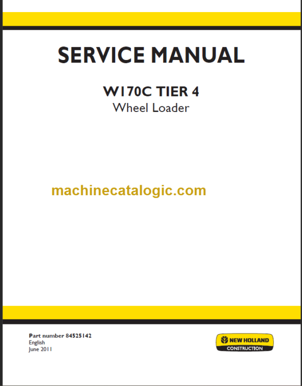 NEW HOLLAND W170C TIER4 SERVICE MANUAL