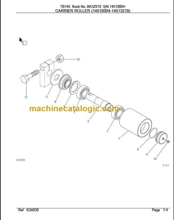 TAKEUCHI TB145 Compact Excavator Parts Manual