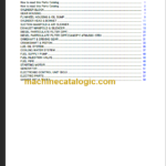 TAKEUCHI TB240 Mini Excavator Parts Manual Engine