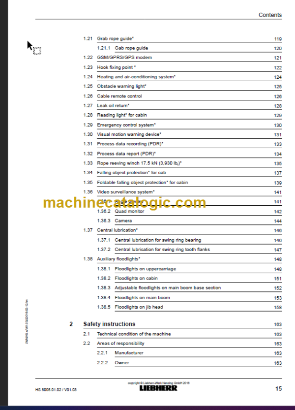 LIEBHERR HS8130 HD OPERATING MANUAL