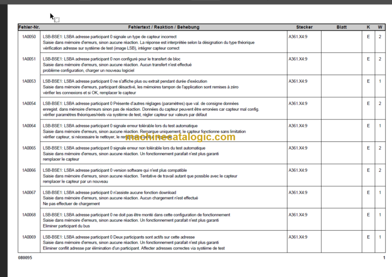 LIEBHERR LTM1030 2.1 Liccon Error Code