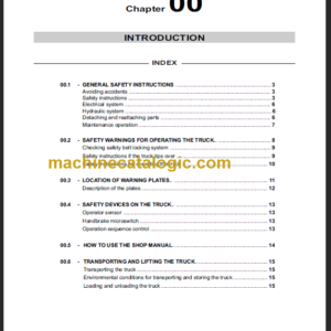 KOMATSU FB25H-2R FB30H-2R SHOP MANUAL