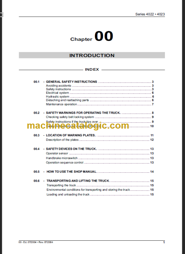 KOMATSU FB25H-2R FB30H-2R SHOP MANUAL