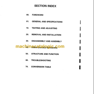 KOMATSU FD40Z 40 45-7 BEC07C1-01 SHOP MANUAL