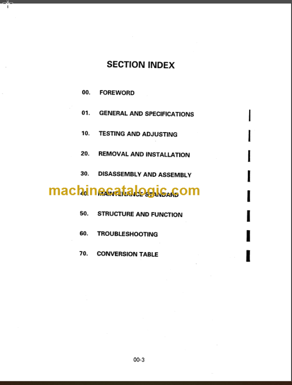 KOMATSU FD40Z 40 45-7 BEC07C1-01 SHOP MANUAL