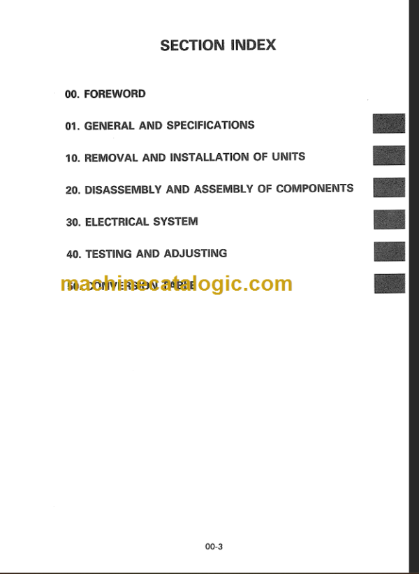 KOMATSU FB20SH-4 FB25SH-4 SHOP MANUAL