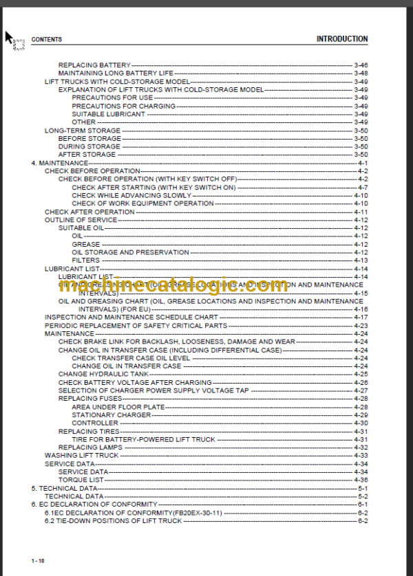 KOMATSU FB09EX 14EX 15EX 18EX-11 OPERATION MANUAL