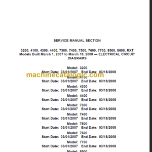 NAVISTAR 3200-4100-4300 RXT Models SERVICE MANUAL