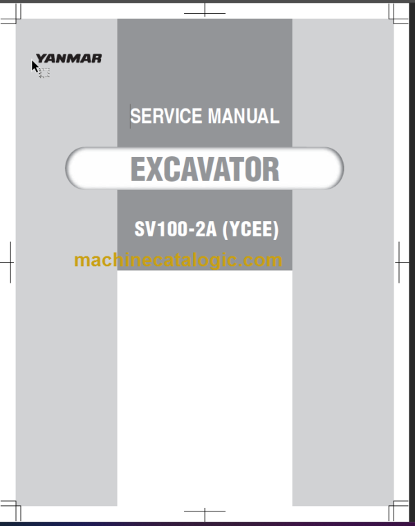 YANMAR SV100-2A SERVICE MANUAL