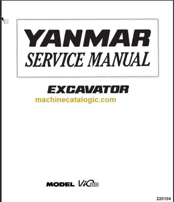 YANMAR VIO20 SERVICE MANUAL