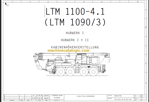 LIEBHERR LTM1100-1090 HUBWERK