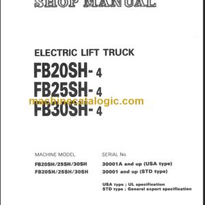 KOMATSU FB30SH-4 SHOP MANUAL