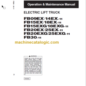 KOMATSU FB20EX(G) 25EX(G) OPERATION MANUAL