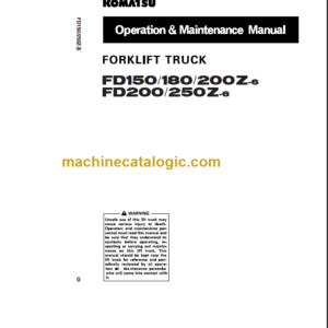 KOMATSU FD200 FD250Z-6 OPERATION MANUAL