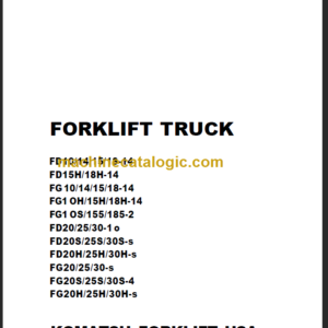 KOMATSU FD15H 18H-14 OPERATION MANUAL