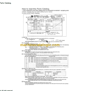 TAKEUCHI TB240 Mini Excavator Parts Manual