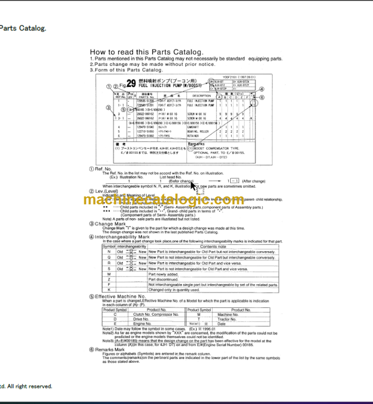 TAKEUCHI TB240 Mini Excavator Parts Manual