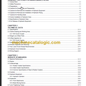 YANMAR SV100-2A SERVICE MANUAL