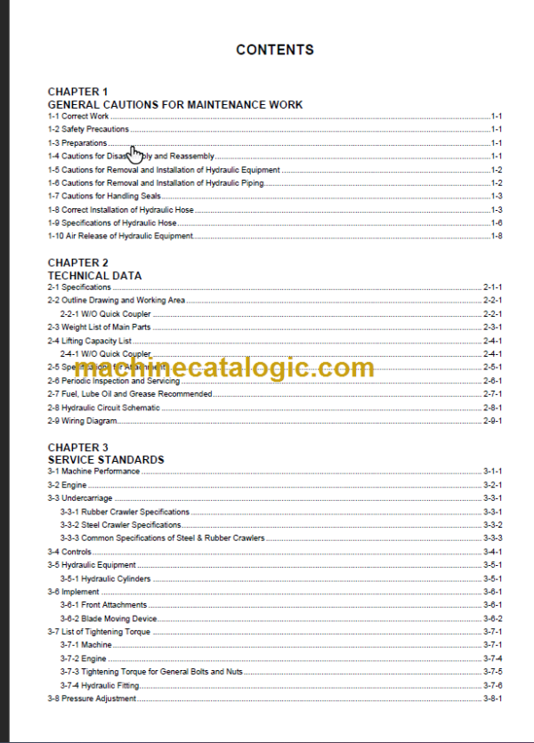 YANMAR SV100-2A SERVICE MANUAL