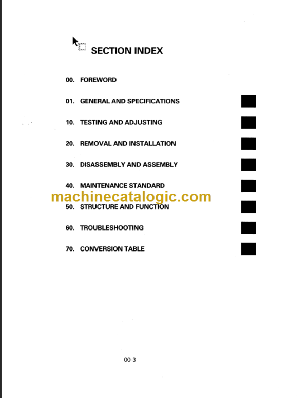 KOMATSU FG20SH 25SH 30SH-12 SHOP MANUAL