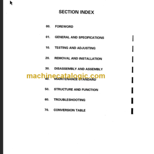 KOMATSU FG40Z 40 45-7 BEC07C1-01 SHOP MANUAL