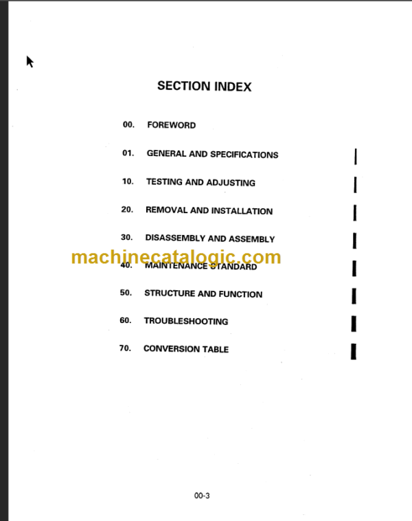 KOMATSU FG40Z 40 45-7 BEC07C1-01 SHOP MANUAL