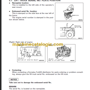 KOMATSU FD200 FD250Z-6 OPERATION MANUAL