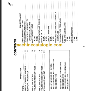 KOMATSU FD15H 18H-14 OPERATION MANUAL