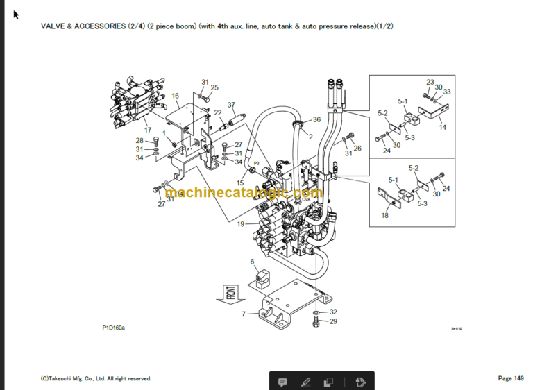 TAKEUCHI TB2150R Compact Excavator Parts Manual