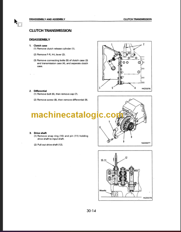 KOMATSU FG20SH 25SH 30SH-12 SHOP MANUAL