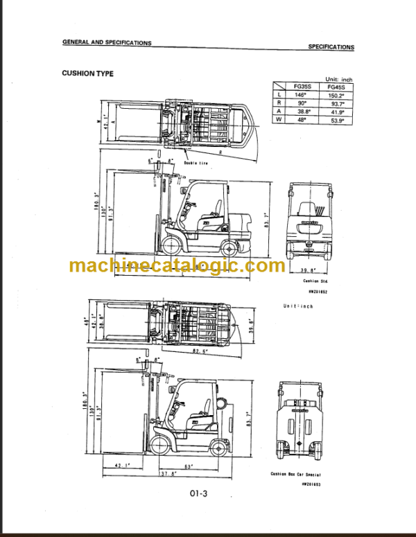 KOMATSU FG40Z 40 45-7 BEC07C1-01 SHOP MANUAL