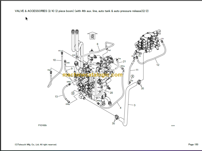 TAKEUCHI TB2150R Compact Excavator Parts Manual