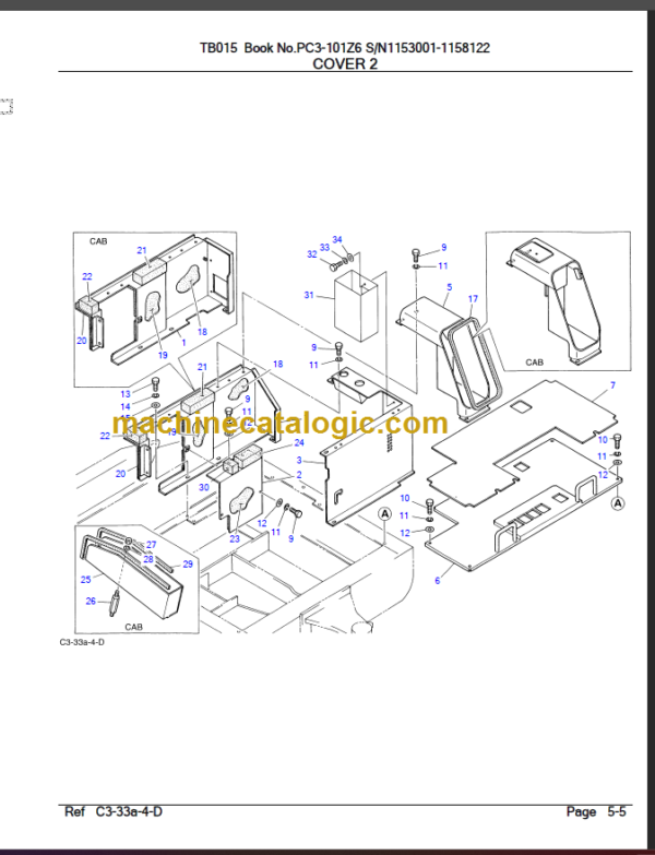 TAKEUCHI TB015 Compact Excavator Parts Manual
