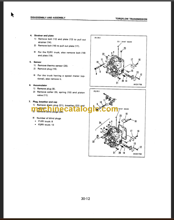 KOMATSU FG40Z 40 45-7 BEC07C1-01 SHOP MANUAL