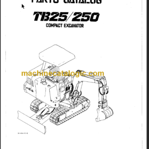 TAKEUCHI TB025 250 Compact Excavator Parts Manual