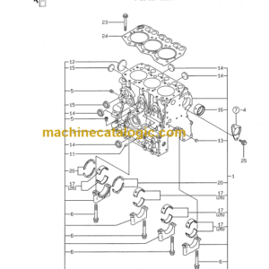 TAKEUCHI TB15FR Mini Excavator Parts Manual Engine