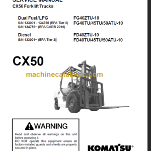 KOMATSU CX50 SERVICE MANIAL