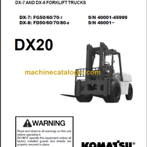 KOMATSU FD50 FD60 FD70 FD80-8 SHOP MANUAL