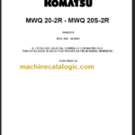 KOMATSU MWQ20-2R MWQ20S-2R PARTS CATALOGUE