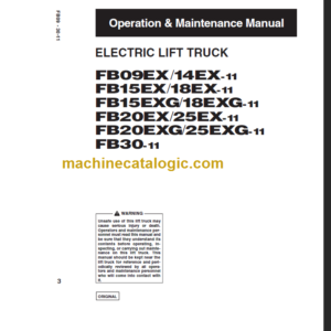 KOMATSU FB30-11 OPERATION MANUAL