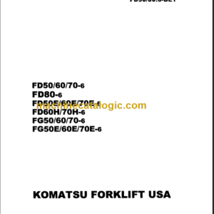 KOMATSU FD50 60 70 SHOP MANUAL