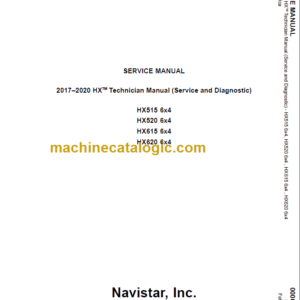 NAVISTAR HXTM Technician Service Diagnostic Manual