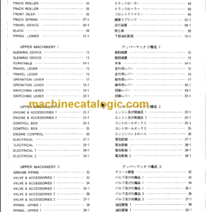 TAKEUCHI TB025 250 Compact Excavator Parts Manual